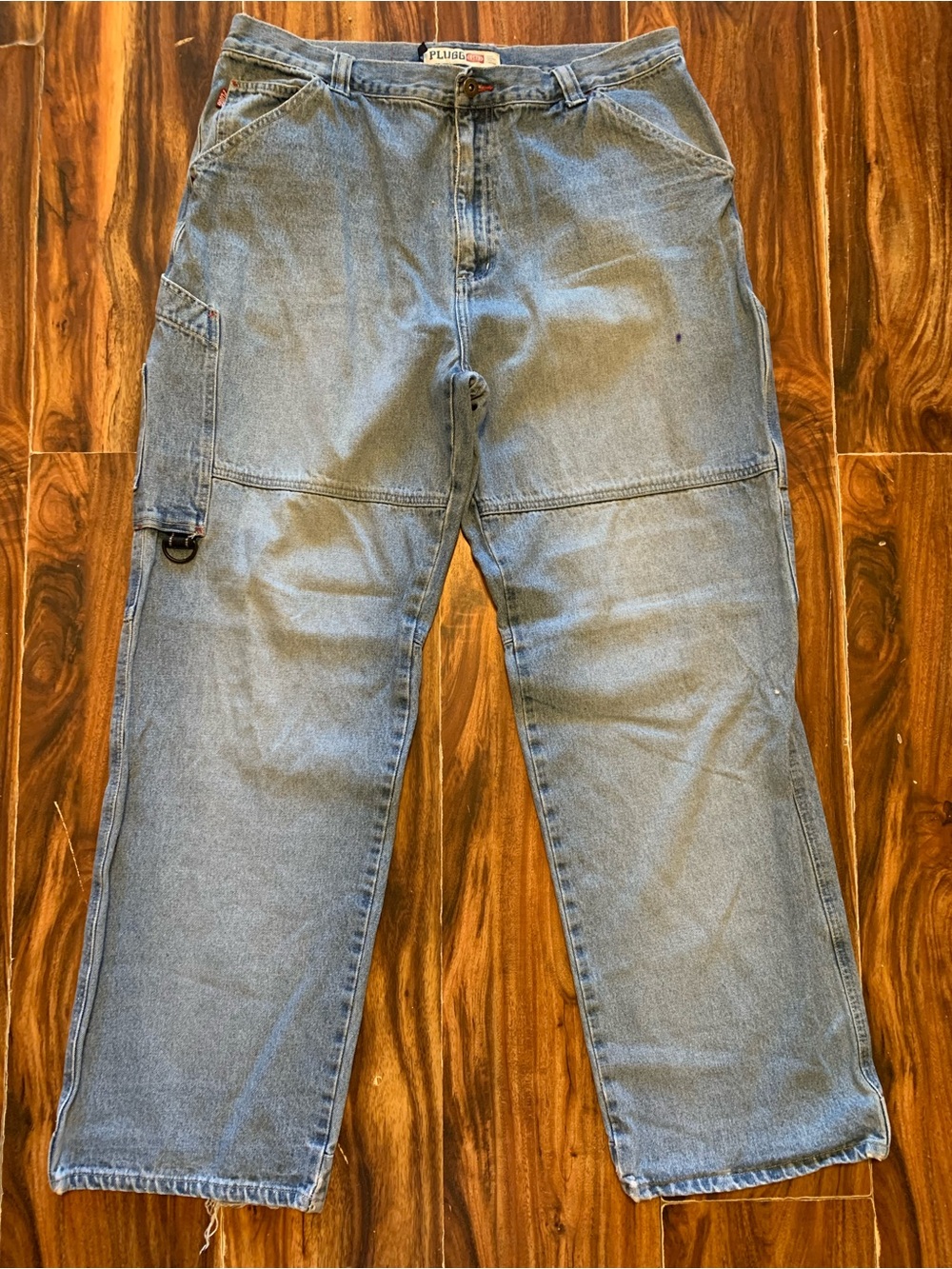 Y2K Vintage Plugg Baggy Carpenter Light Wash Men Jeans. 3400